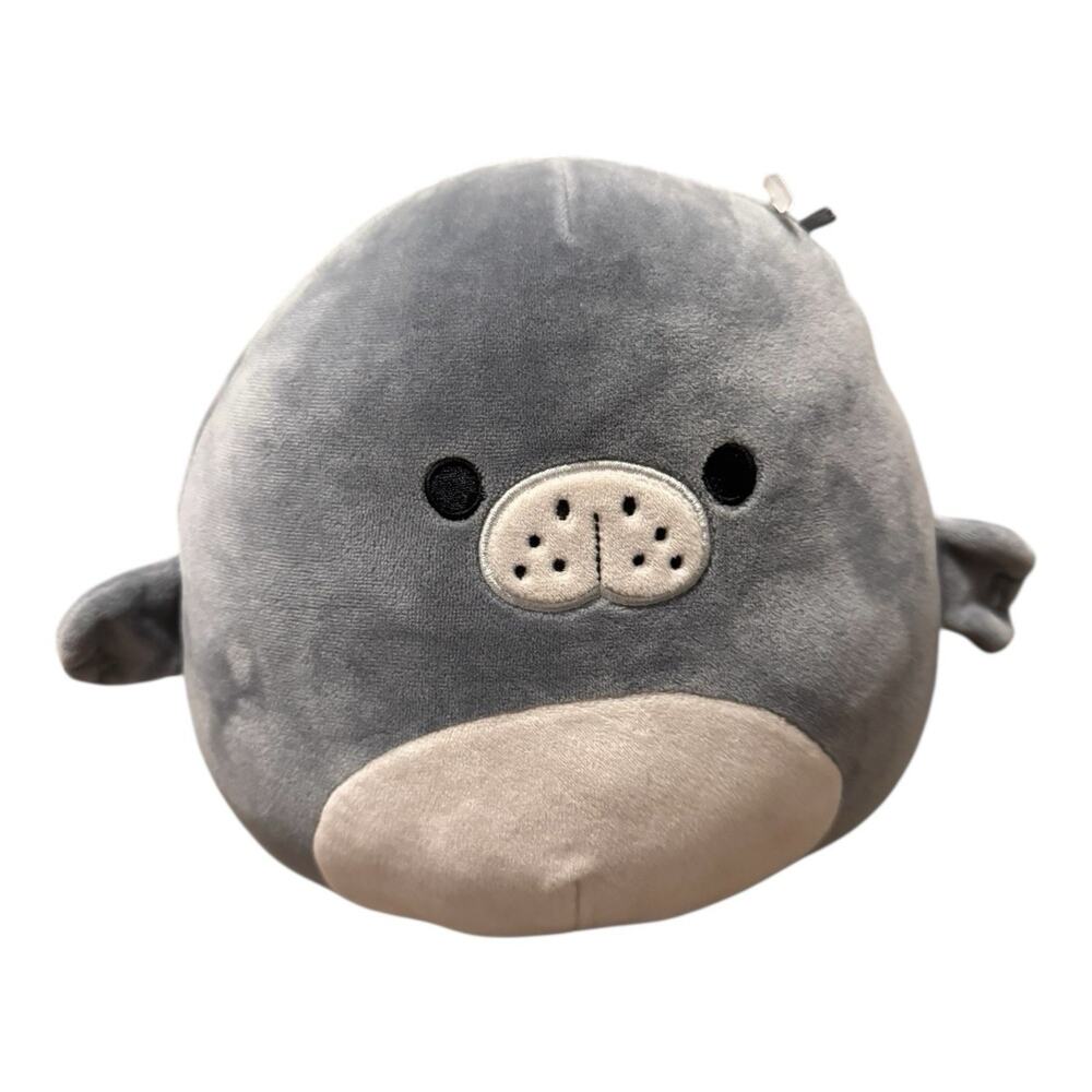 Squishmallow Matt The Manatee Sea Life Blue Gray Sea Cow Stuffed Plush Toy 8"EUC